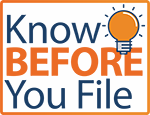 Know before You File logo