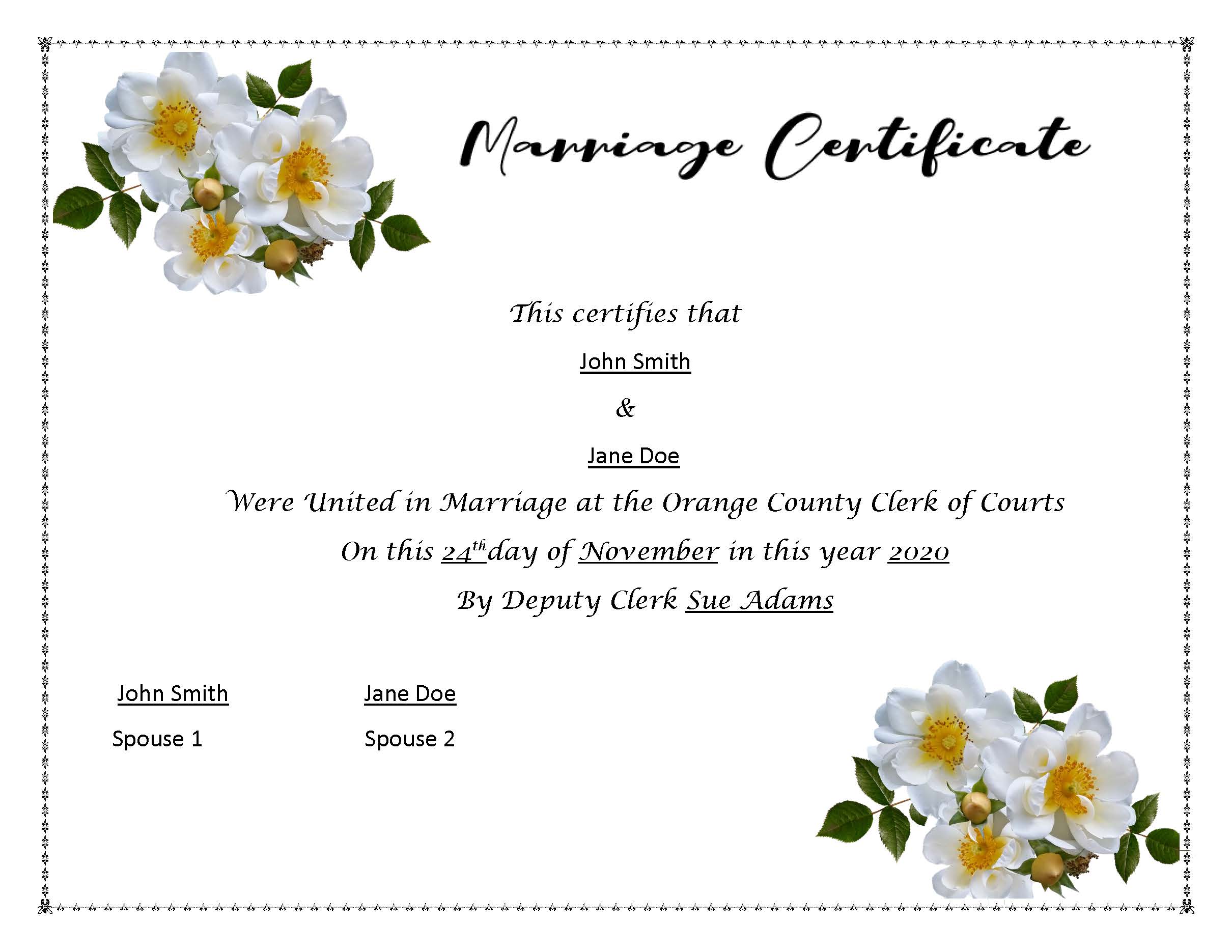Decorative Marriage Certificates - 6